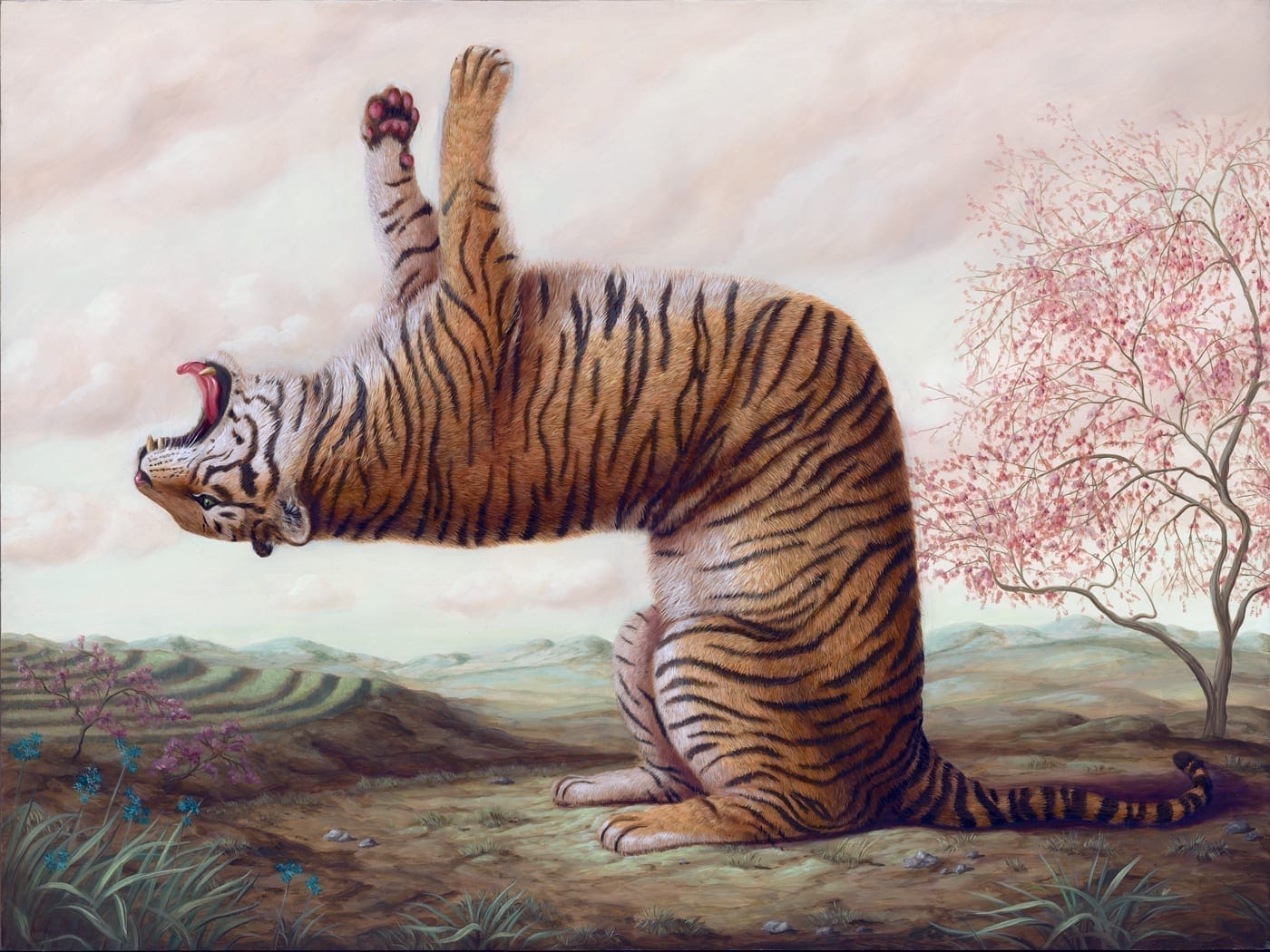 P111 Le tigre reversible Oil on wood panel 46 x 61 cm