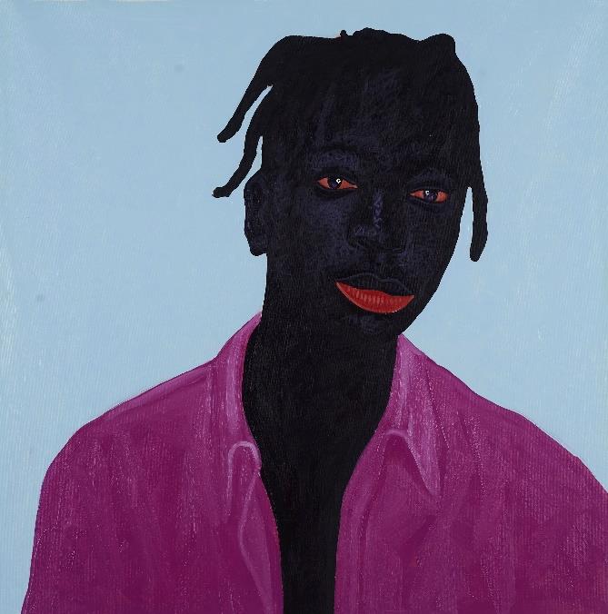 Kwesi Botchway, Self Gaze (Nii Okine), Acrylic on canvas (2020)