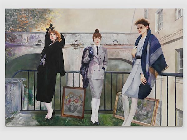 Paulina Olowska, Artist's Flea Market, 2021, oil on canvas, 220 cm × 335 cm © courtesy Paulina Olowska