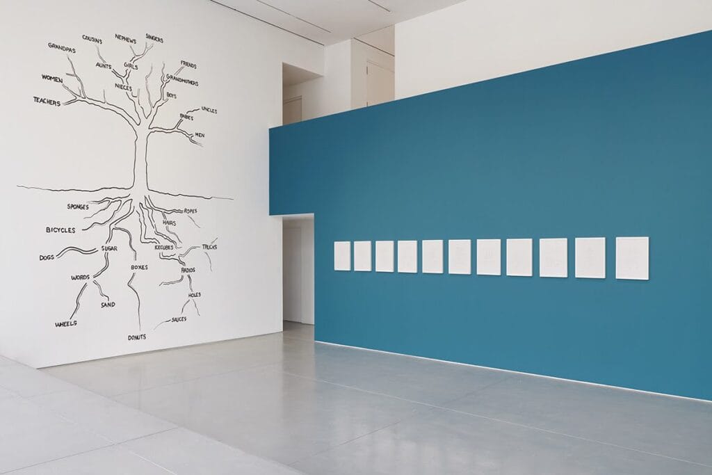 Installation view, "David Byrne: How I Learned About Non-Rational Logic," Feb 2 – Mar 19, 2022, Pace Gallery, New York © David Byrne