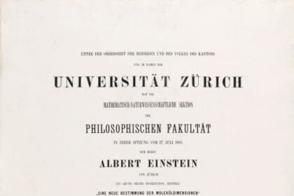 Einstein's Doctorate Certificate from His Miraculous Year of 1905, awarded by the Faculty of Philosophy at the University of Zurich. Estimate: $300,000 – 500,000