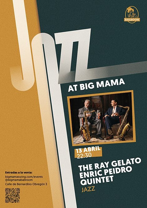 Los saxofonistas Ray Gelato y Enric Peidro agitan la Semana  Santa a ritmo de ‘revival swing’ en la sala Big Mama Ballroom