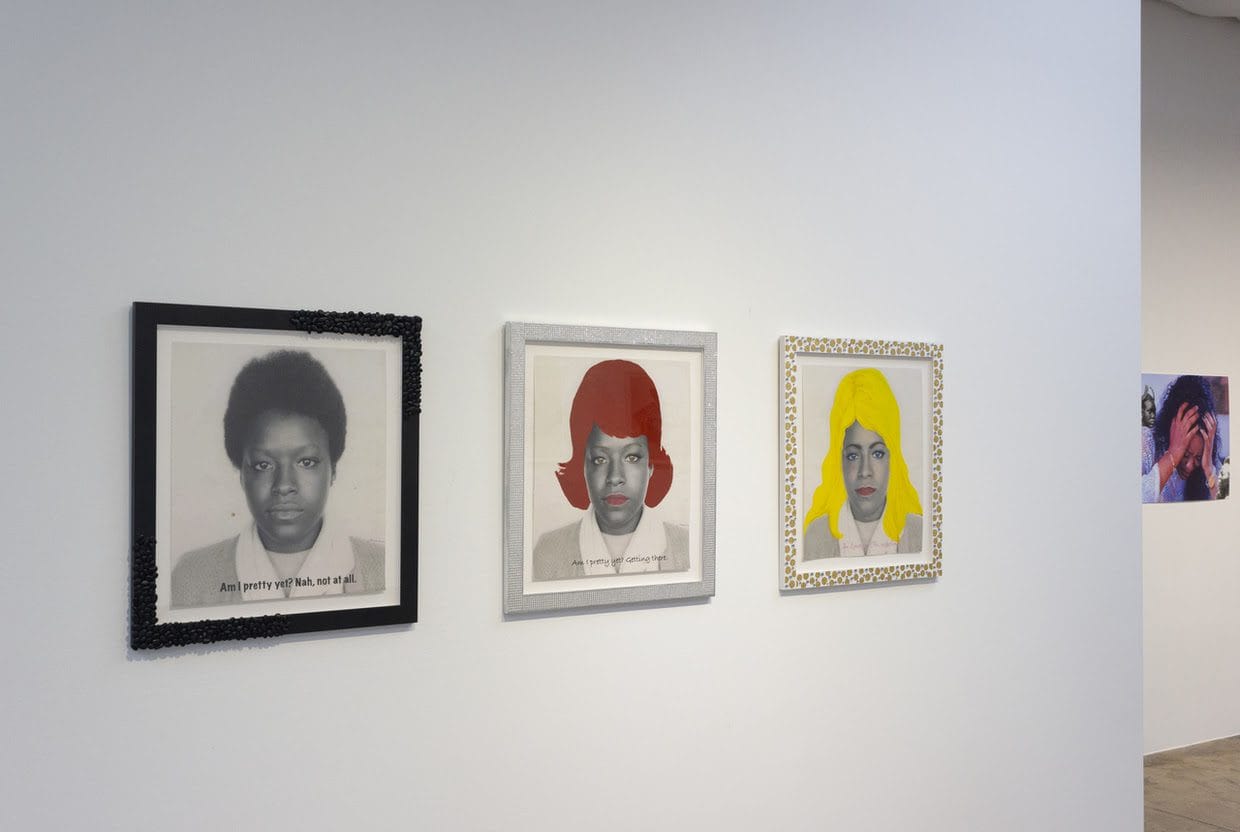 Vicki Meek, At What Point Do We Disappear? Black Women's Obsession with White Femininity, 2022, Installation view, Talley Dunn Gallery