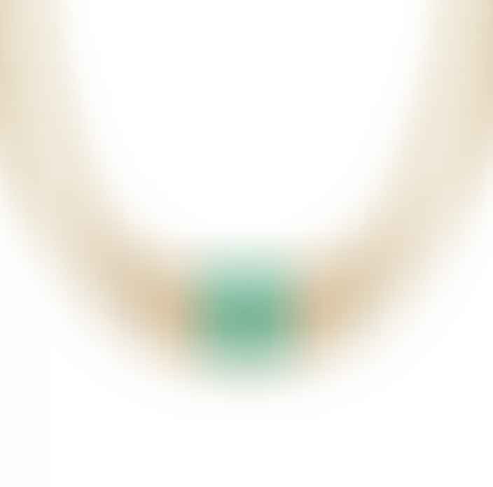 18 Karat gold emerald, and diamond Cariter necklace