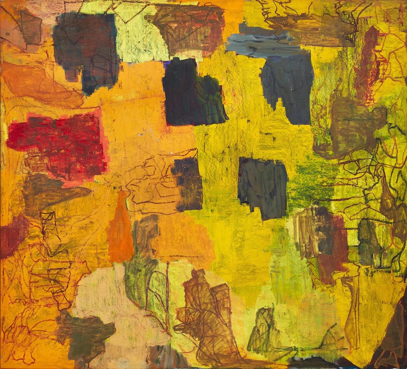 Per Kirkeby, “Untitled”, 1995 Oil on canvas 78 3/4 x 86 1/2 inches (200 x 220 cm)