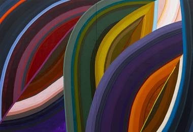 June Edmonds Joy of Other Suns, 2021 Acrylic on canvas Diptych, individually: 88 x 61 inches Overall: 88 x 128 inches (223.5 x 325.1 cm)