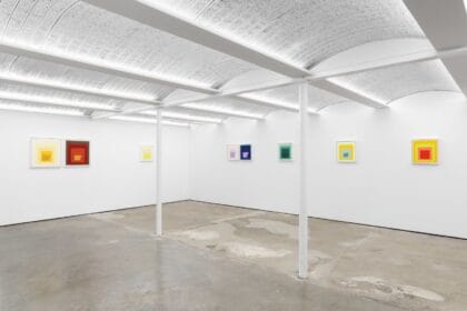 Installation view: Steve Locke: Homage to the Auction Block, 2022, Alexander Gray Associates, Germantown, NY