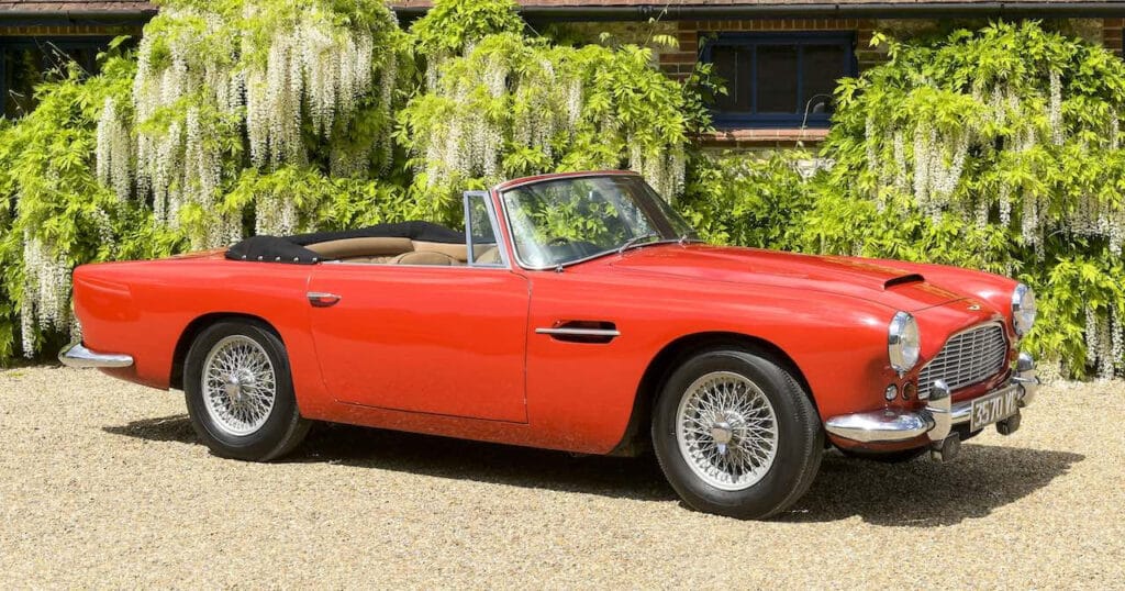 1962 Aston Martin DB4 Series IV Convertible, estimate £650,000 – 800,000,   first owned by the late Sir Peter Hall CBE