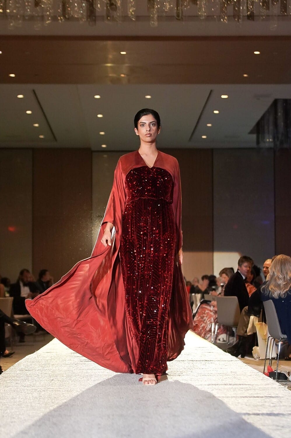 First Fashion Gala Yana Ziolkowski modeling a dress created by Armenian designer Vahan Khachatryan