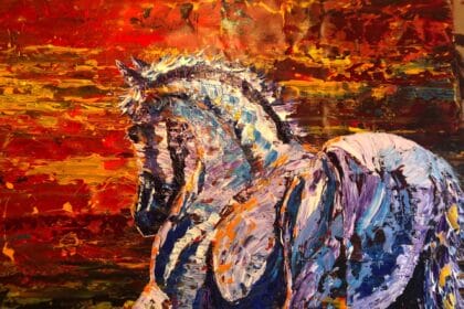 Wild Horses painted by Dr. Cynthia Williams