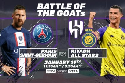 The live soccer match will feature the latest chapter in the historic rivalry between two of the sport's greatest ever players Lionel Messi (PSG) and Cristiano Ronaldo (Al Nassr)