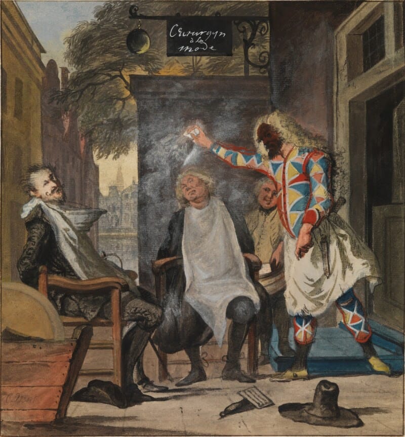 Cornelis Troost, Harlequin, Magician and Barber
