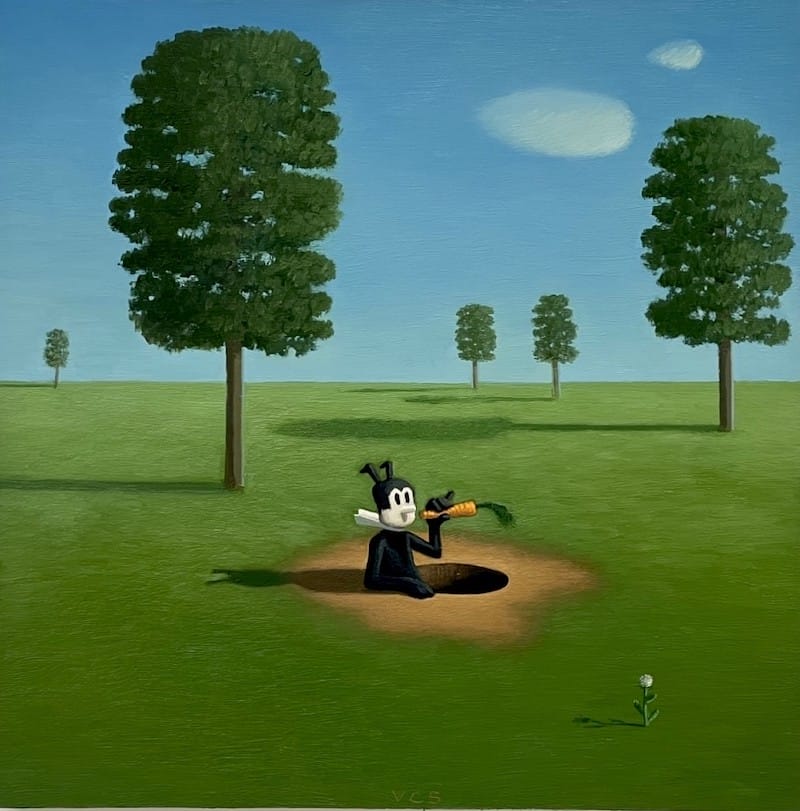 Kat Hole, 2023. Oil on panel, 18 x 18 in. Courtesy of Morton Fine Art and the artist