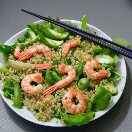 Asian Salad of Quinoa and Prawns, Recipe of the Day