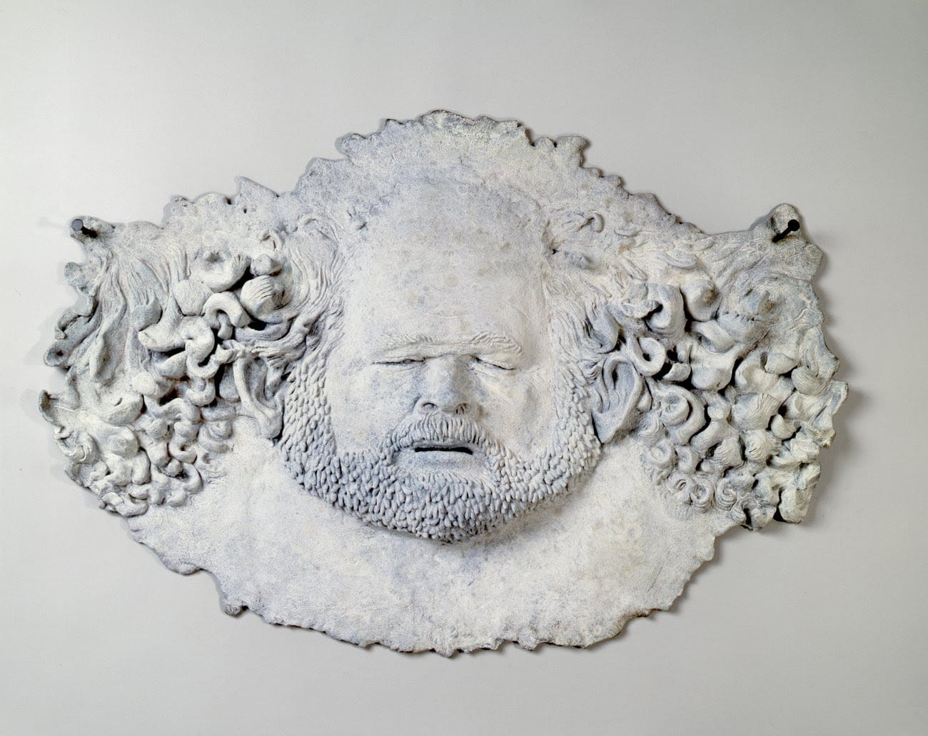Robert Arneson, Head Skinned & Bleached, 1986. Bronze, 21 1/2 x 31 1/2 x 2 3/4 inches. Edition of 3, 1 AP.
© Estate of Robert Arneson, licensed by VAGA at ARS (Artists Rights Society), New York.