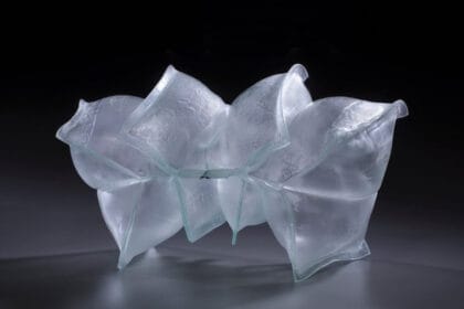 untitled(inflatable) no. 55, 2008, fused and inflated glass, 12 x 20 x 9 in