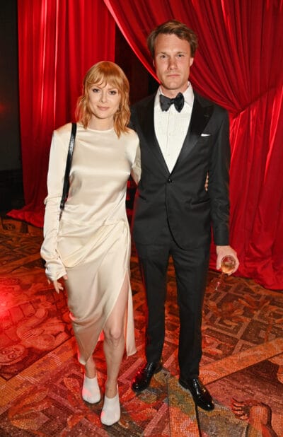 Emily Beecham and Hugh Skinner at The National Gallery summer party004