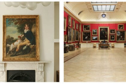 Left: A painting from The Classics at Bonhams: A talk on Representations of Dogs in the Classics, July 4. Right: The Great Gallery at The Wallace Collection © The Trustees of the Wallace Collection.