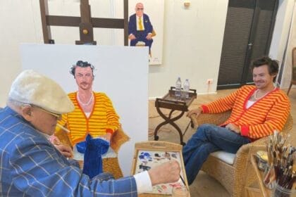 David Hockney Painting Harry Styles