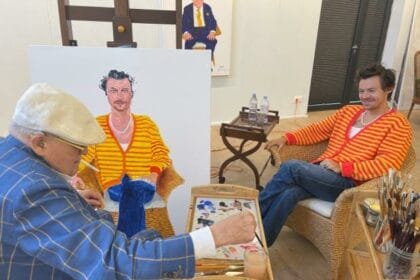 David Hockney Painting Harry Styles