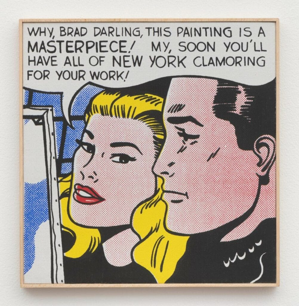 (RP-720) Richard Pettibone, Roy Lichtenstein, 'Masterpiece', 1962, 1975Acrylic and silkscreen on canvas7 1/2 x 7 1/2 inches (19.05 x 19.05 centimeters)