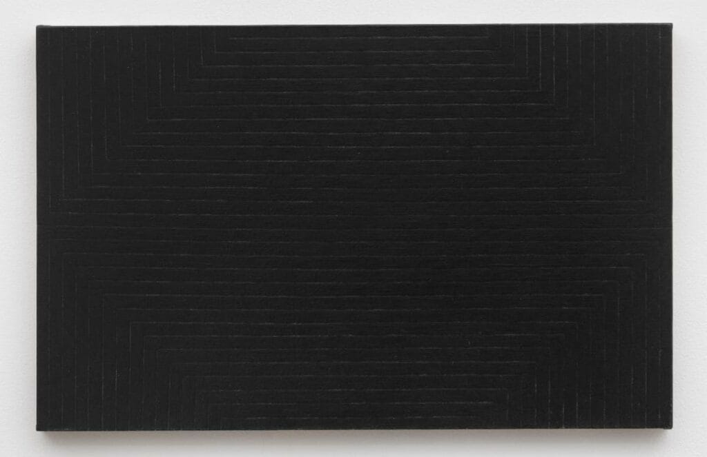 (RP-1163) Richard Pettibone, Frank Stella, 'Bethlehem's Hospital', 1959, 1988-90Oil on canvas10 1/2 x 16 1/2 inches (26.7 x 41.9 centimeters)