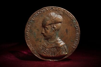 The Magnus Princeps Relief: A unique and early bronze portrait medallion of the Ottoman Sultan Mehmed II, Italy, circa 1450. Estimate: £1,500,000-2,000,000.