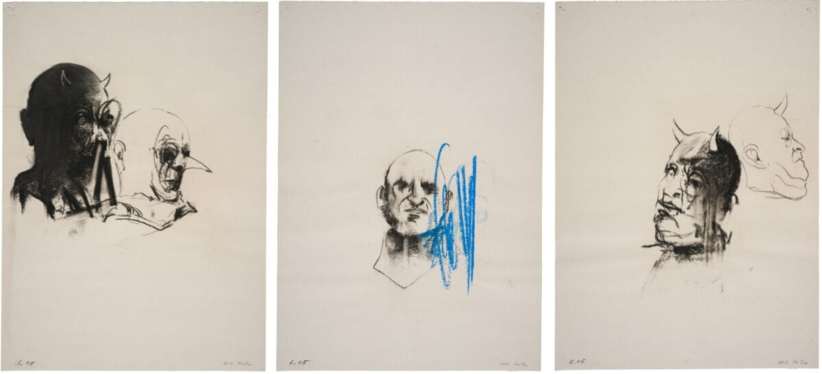 Bernardí Roig, The Head of Goya, 2020, Set of 55 drawings, Charcoal, wax, and graphite on paper, 16 x 12 in. each, Gift of Beatriz and Graham Bolton, 2020.