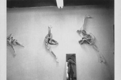 ‘Sparkle knots’ in the artist’s Baxter Street studio, New York City, 1972 © Lynda Benglis. Licensed by VAGA at Artists Rights Society (ARS), NY. Photo: Lynda Benglis.
