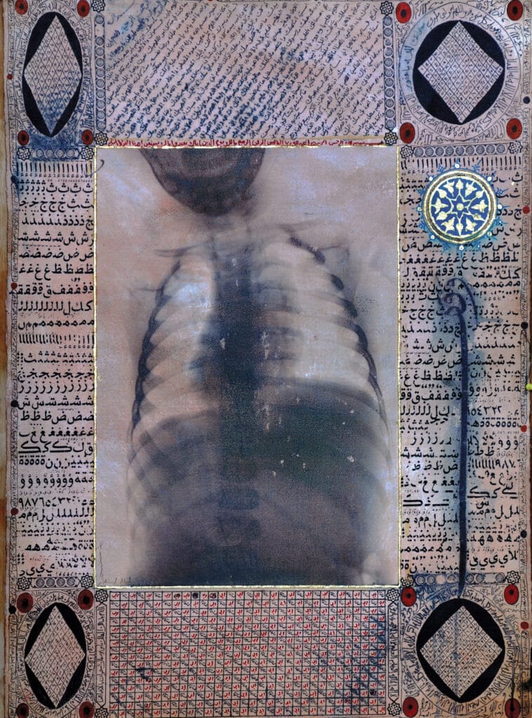 Ahmed Mater (B. 1979, Tabuk) Talisman X-ray Blue (Torso). Executed in 2009. © Ahmed Mater, Collection of Barjeel Art Foundation